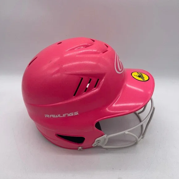 Rawlings RCFH Pink 6.5-7.5 Softball Batting Helmet + Face Guard WALRCFHMSBFG-OPK - Picture 15 of 16